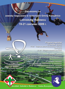 Obrazek wyróżniający II Zawody Spadochronowo-Balonowe o Puchar Wójta Gminy Konopnica