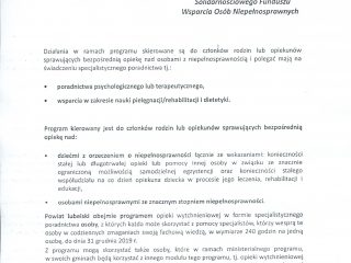 Obrazek wyróżniający Powiat lubelski zaprasza do udziału w programie ,,Opieka wytchnieniowa”