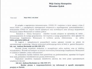Obrazek wyróżniający Informacja Powiatowego Lekarza Weterynarii w Lublinie