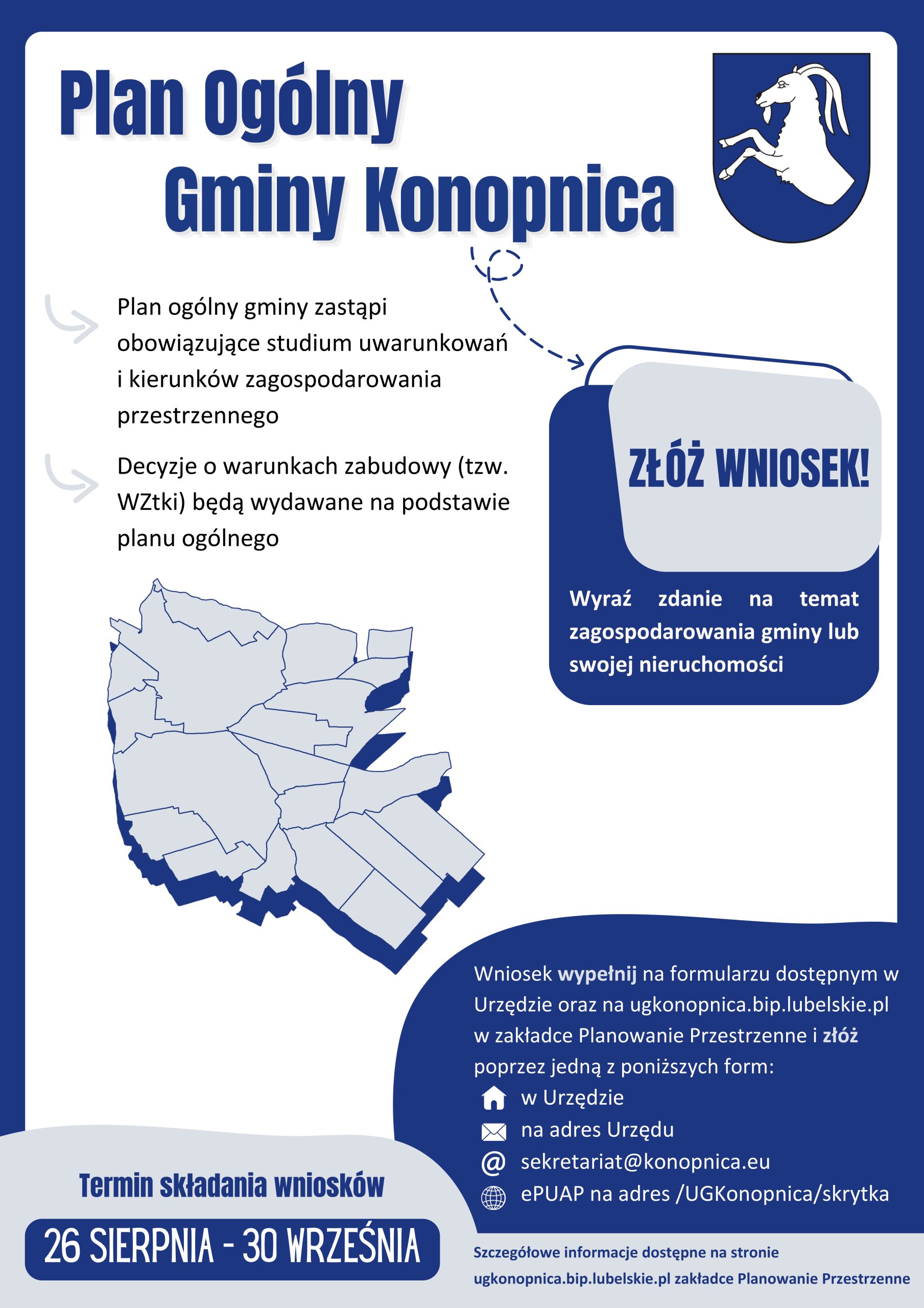 Baner Plan Ogólny Gminy Konopnica