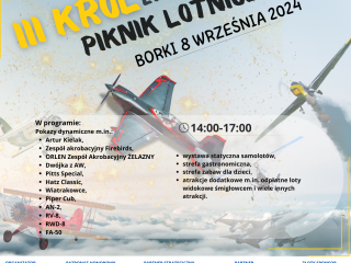 Obrazek wyróżniający III KRÓLewski Piknik Lotniczy_Plakat