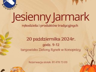 Obrazek wyróżniający Jesienny  jarmark rękodzieła i produktów tradycyjnych