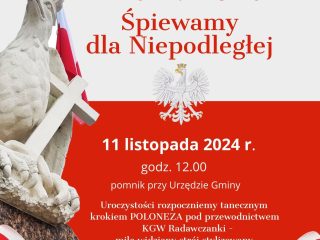 Obrazek wyróżniający Śpiewamy dla Niepodległej przed Pomnikiem Niepodległości przy Urzędzie Gminy