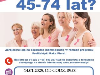 Obrazek wyróżniający Bezpłatna mammografia w ramach programu Profilaktyki Raka Piersi