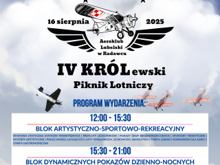 Obrazek wyróżniający IV KRÓLewski Piknik Lotniczy w Radawcu Dużym