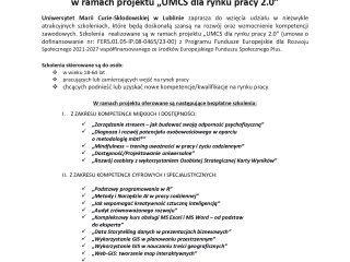Obrazek wyróżniający „UMCS dla rynku pracy 2.0”