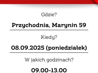 Obrazek wyróżniający AKCJA POBORU KRWI – Przychodnia Marynin 59