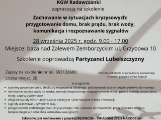 Obrazek wyróżniający KGW Radawczanki zapraszają na szkolenie