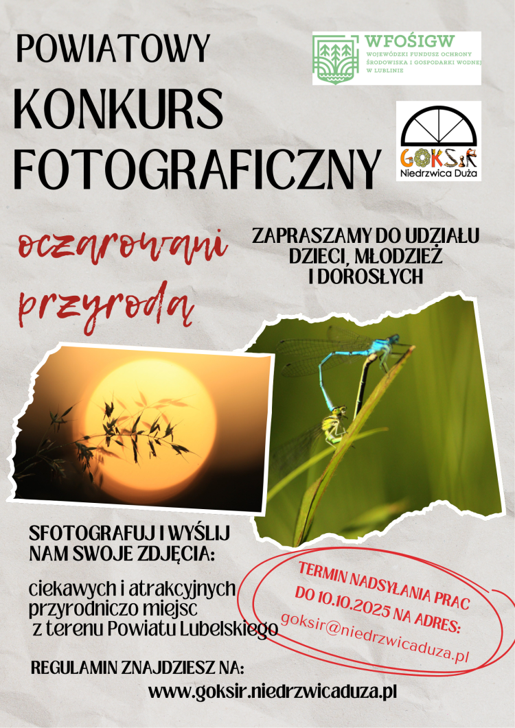 Miniaturka: Powiatowy Konkurs Fotograficznym „Oczarowani przyrodą”