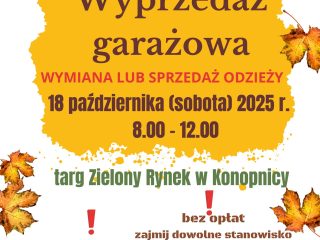 Obrazek wyróżniający Wyprzedaż garażowa