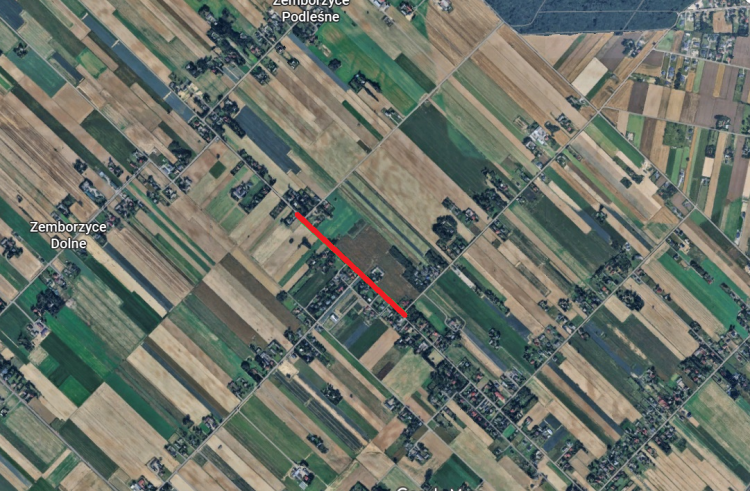 Miniaturka: Zamknięcie drogi w miejscowości Zemborzyce Poedleśne